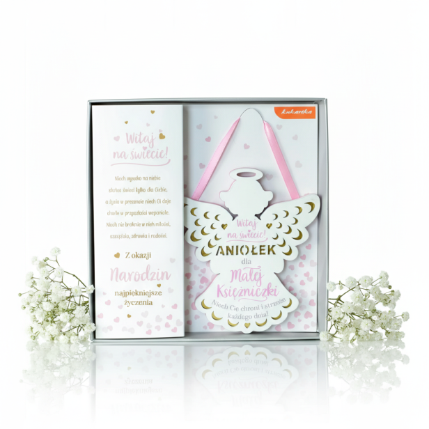 Zawieszka ANIOŁ „Narodziny Księżniczki” – Pamiątka narodzin dziewczynki