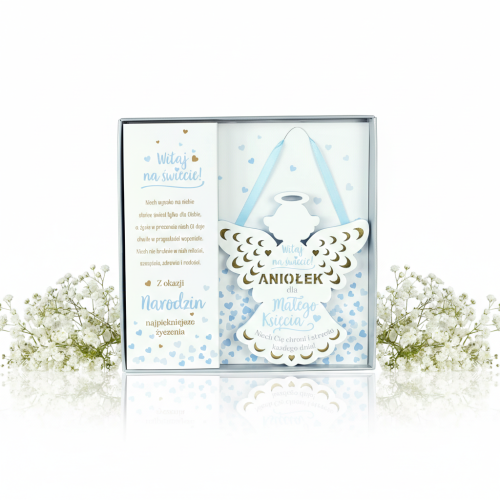 Zawieszka ANIOŁ „Narodziny Księcia” – Pamiątka narodzin chłopca
