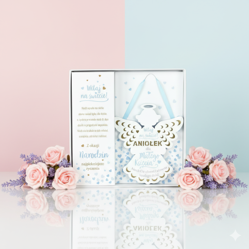 Zawieszka ANIOŁ „Narodziny Księcia” – Pamiątka narodzin chłopca