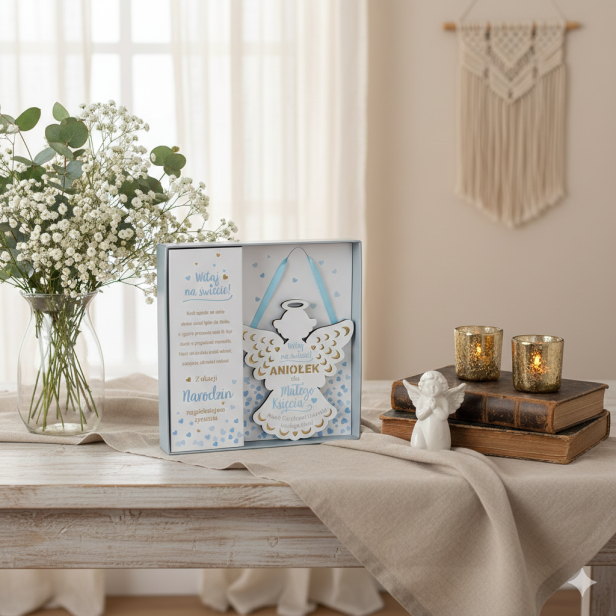 Zawieszka ANIOŁ „Narodziny Księcia” – Pamiątka narodzin chłopca