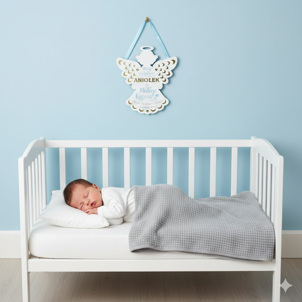 Zawieszka ANIOŁ „Narodziny Księcia” – Pamiątka narodzin chłopca