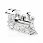 Skarbonka LOKOMOTYWA posrebrzana z grawerem | Linia BABY SILVER™