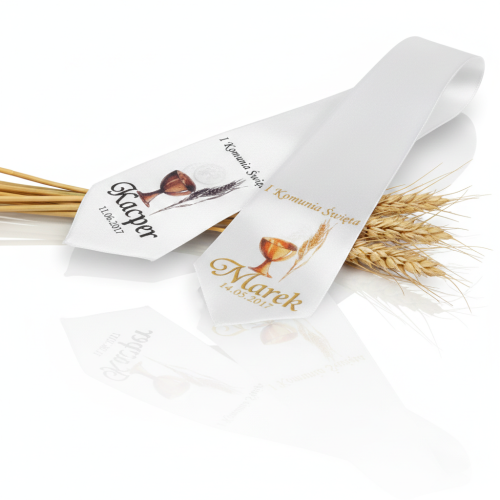 Krawat komunijny z imieniem i datą – personalizowana pamiątka I Komunii Świętej