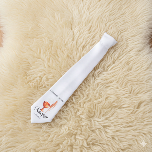 Krawat komunijny z imieniem i datą – personalizowana pamiątka I Komunii Świętej