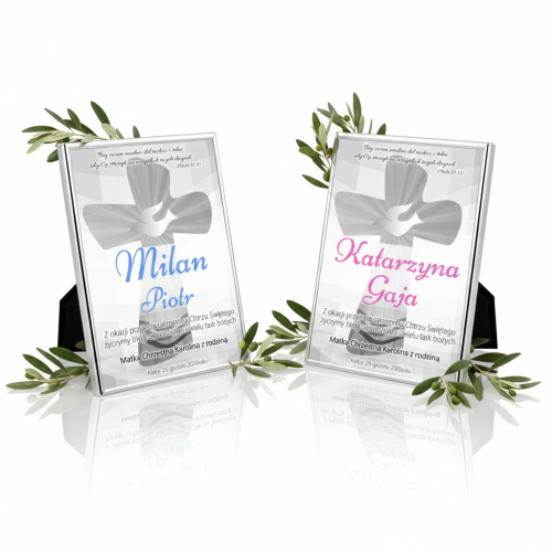 MILANO – Obrazek w srebrnej ramie 13x18 cm z personalizacją | SILVER BABY™