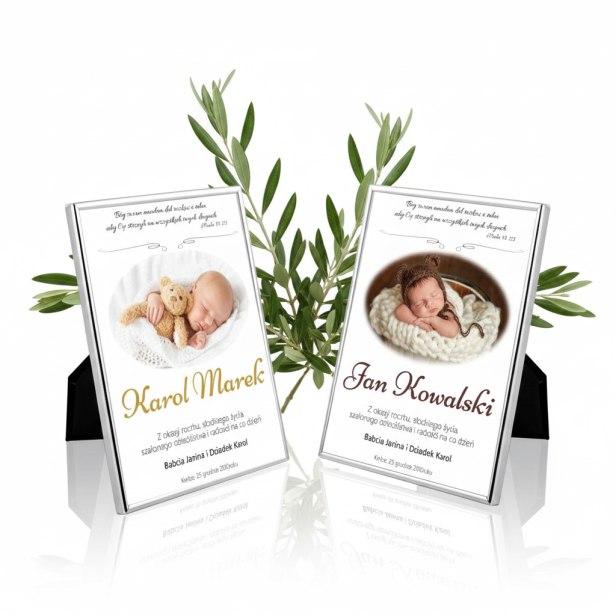 PHOTO BAMBINO – Obrazek w srebrnej ramie 13x18 cm z personalizacją | SILVER BABY™