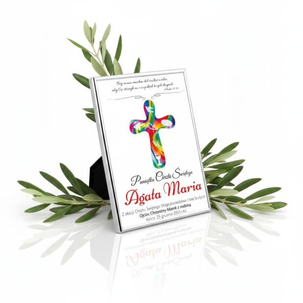 CROSS – Obrazek w srebrnej ramie 13x18 cm | SILVER BABY™