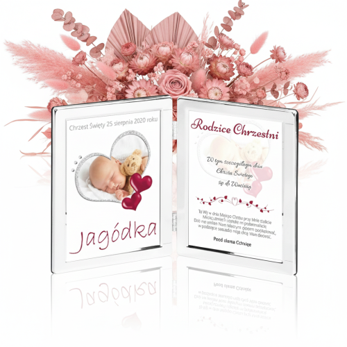 Dyptyk ze zdjęciem i dedykacją – Podziękowanie dla Rodziców Chrzestnych | AUREA PHOTO™