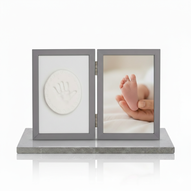 Ramka z glinką na odcisk rączki lub stópki – Zestaw TINY MEMORIES