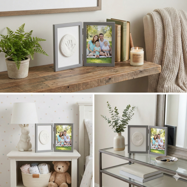 Ramka z glinką na odcisk rączki lub stópki – Zestaw TINY MEMORIES