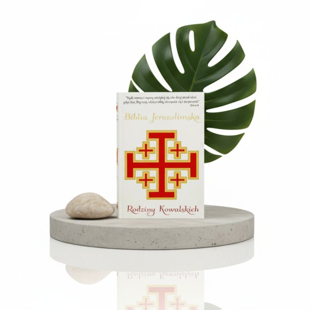 Krzyż Jerozolimski - projekt - Biblia Jerozolimska z nadrukiem UV – Edycja limitowana w twardej oprawie (Pismo Święte Starego i Nowego Testamentu)