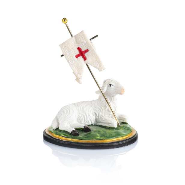 Baranek Boży z chorągwią – figurka wielkanocna 7,5 cm