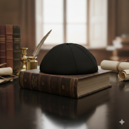 Klasyczna czarna piuska 17 cm