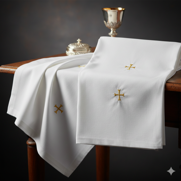 Korporał haftowany – komplet 5 sztuk | Szaty liturgiczne