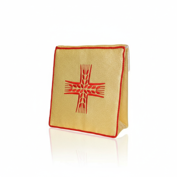 Bursa haftowana z krzyżem – na korporał | Szaty liturgiczne