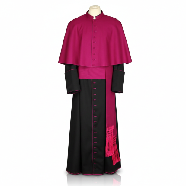 Pas kanonicki fioletowy z frędzlami | Szaty liturgiczne