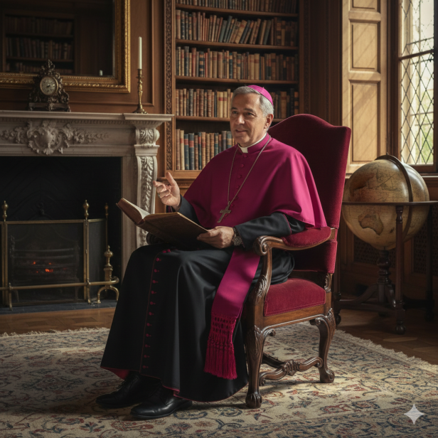 Pas kanonicki fioletowy z frędzlami | Szaty liturgiczne