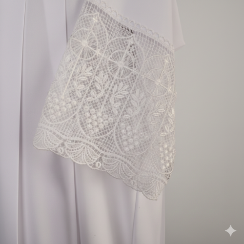 Alba kapłańska biała – bawełniana gipiura | Szaty liturgiczne