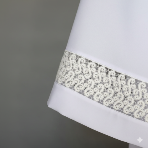 Alba kapłańska biała – bawełniana wstawka | Szaty liturgiczne