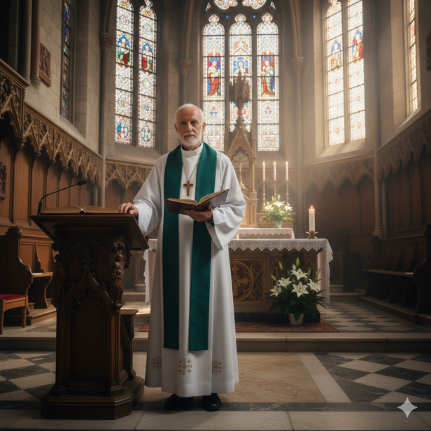 Alba kapłańska biała tropik – haft krzyż stylizowany | Szaty liturgiczne