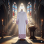 Alba kapłańska prosta – gipiura i podbitka kanonicka | Szaty liturgiczne