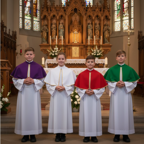 Pelerynka ministrancka jednokolorowa – 4 kolory do wyboru