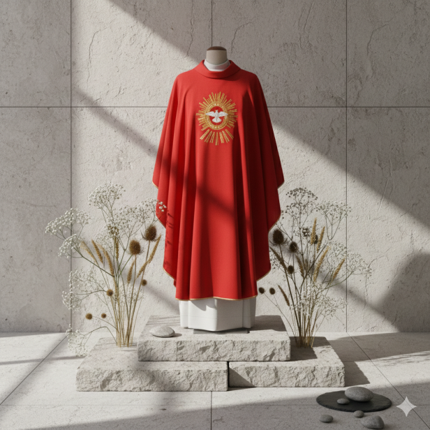Ornat Duch Święty – złote promienie łaski | Szaty liturgiczne