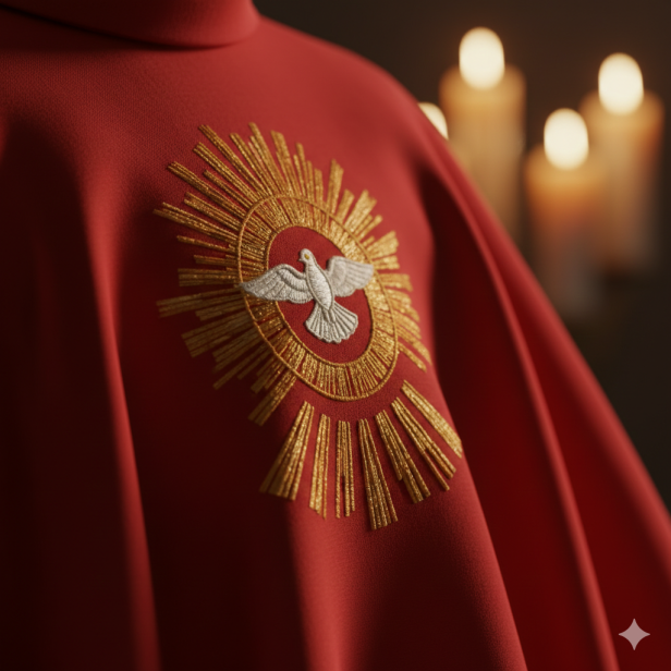 Ornat Duch Święty – złote promienie łaski | Szaty liturgiczne