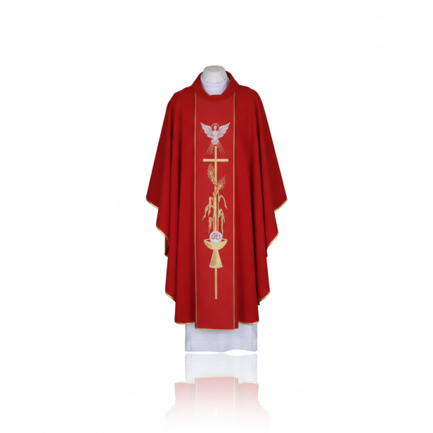 Ornat Duch Święty – symbolika eucharystyczna IHS | Szaty liturgiczne