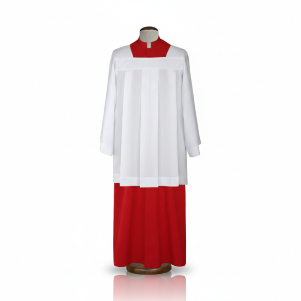 Sutanna ministrancka bez rękawów – ozdobne guziki