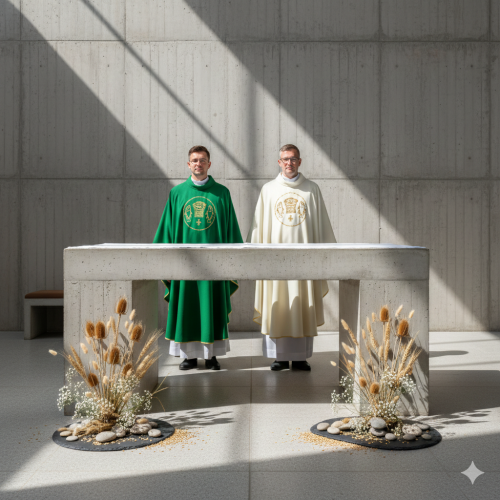 Ornat eucharystyczny – Chleb i Ryby | 2 kolory liturgiczne