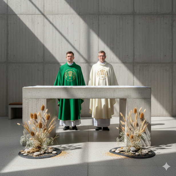 Ornat eucharystyczny – Chleb i Ryby | 2 kolory liturgiczne