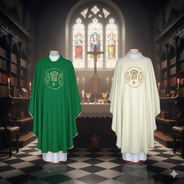 Ornat eucharystyczny – Chleb i Ryby | 2 kolory liturgiczne