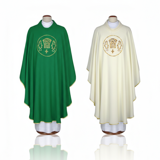 Ornat eucharystyczny – Chleb i Ryby | 2 kolory liturgiczne