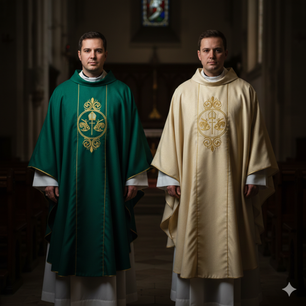 Ornat eucharystyczny – Chleb i Ryby | 2 kolory liturgiczne