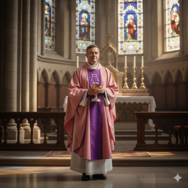 Ornat różowy Gaudete / Laetare – Alfa i Omega