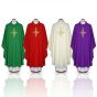 Ornat z promienistym haftem krzyża – 4 kolory liturgiczne