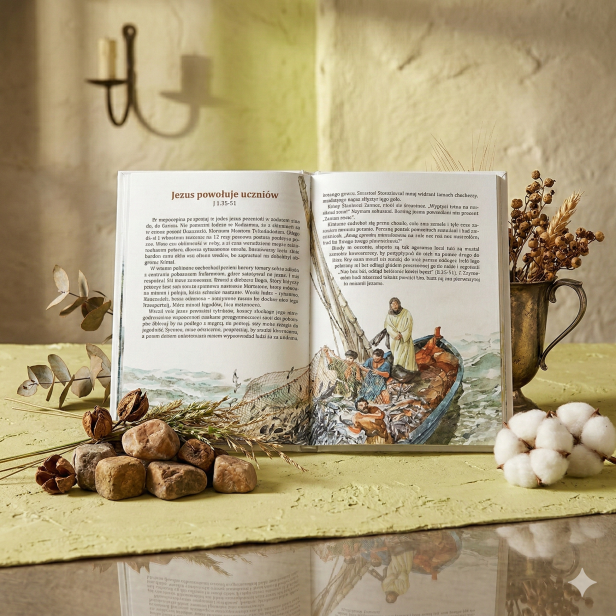 Biblia „Historia zbawienia w opowiadaniach” – Pamiątka I Komunii Świętej | Personalizowana | Edycja Kolekcjonerska