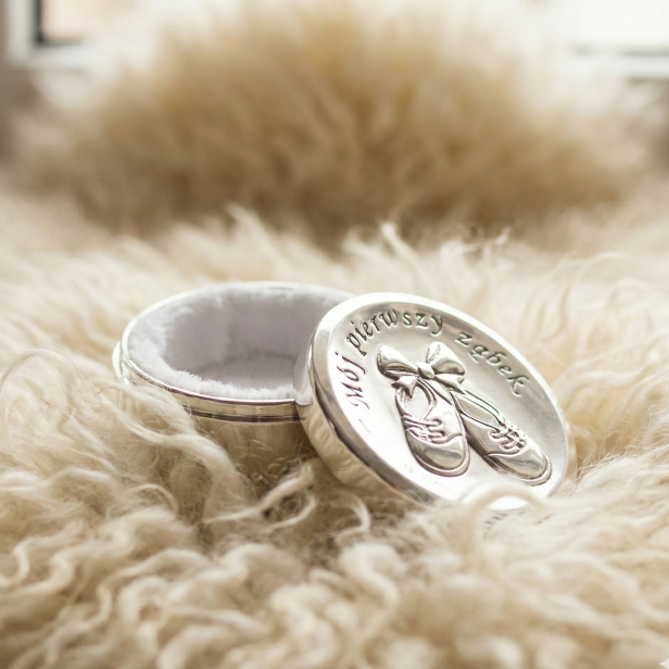 Pudełeczko na pierwszy ząbek z Misiem | Linia BABY SILVER™