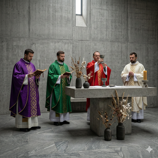 Ornat adamaszkowy z eleganckim tkanym pasem – 4 kolory