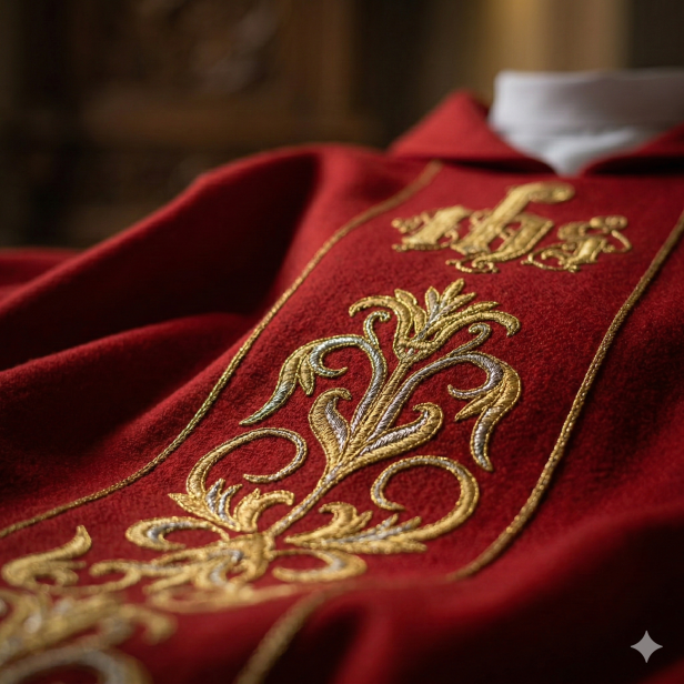 Ornat z bogatym haftem IHS – model uroczysty | 5 kolorów