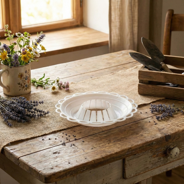 Okapnik biały – osłonka na gromnicę - aranżacja