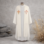 Stuła kapłańska haftowana – symbol Zmartwychwstania | ecru