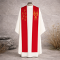 Stuła kapłańska haftowana – Duch Święty | bierzmowanie | czerwona