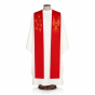 Stuła kapłańska haftowana – Duch Święty | bierzmowanie | czerwona