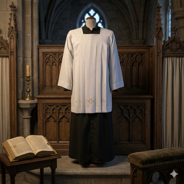 Komża kapłańska haftowana – tropik | Szaty Liturgiczne