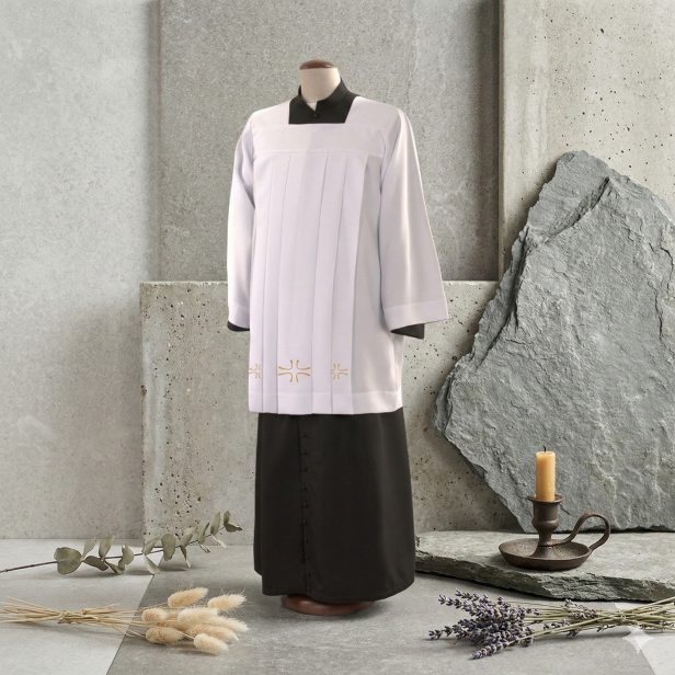 Komża kapłańska haftowana – tropik | Szaty Liturgiczne