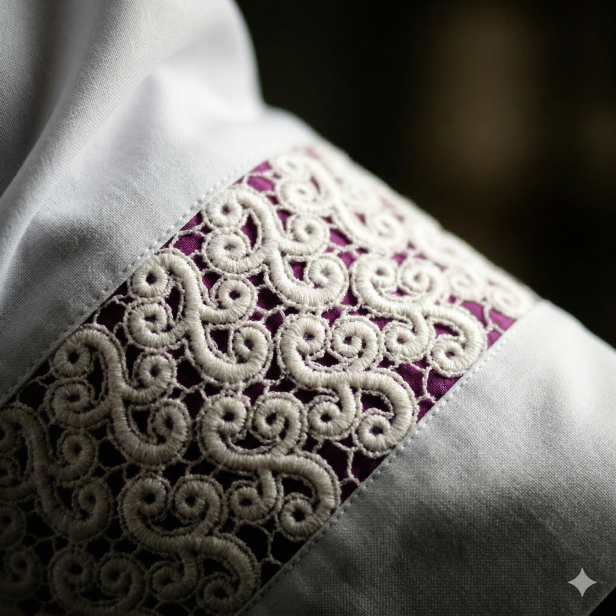 Komża kapłańska z kanonicką podbitką | Szaty Liturgiczne