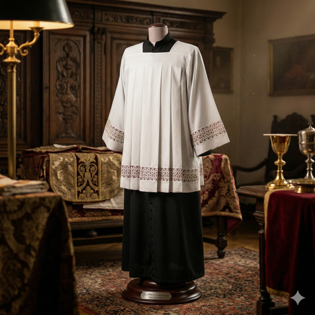 Komża kapłańska z kanonicką podbitką | Szaty Liturgiczne