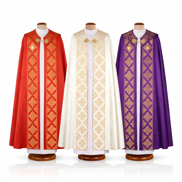 Kapa adamaszkowa klasyczna – 3 kolory | Szaty Liturgiczne